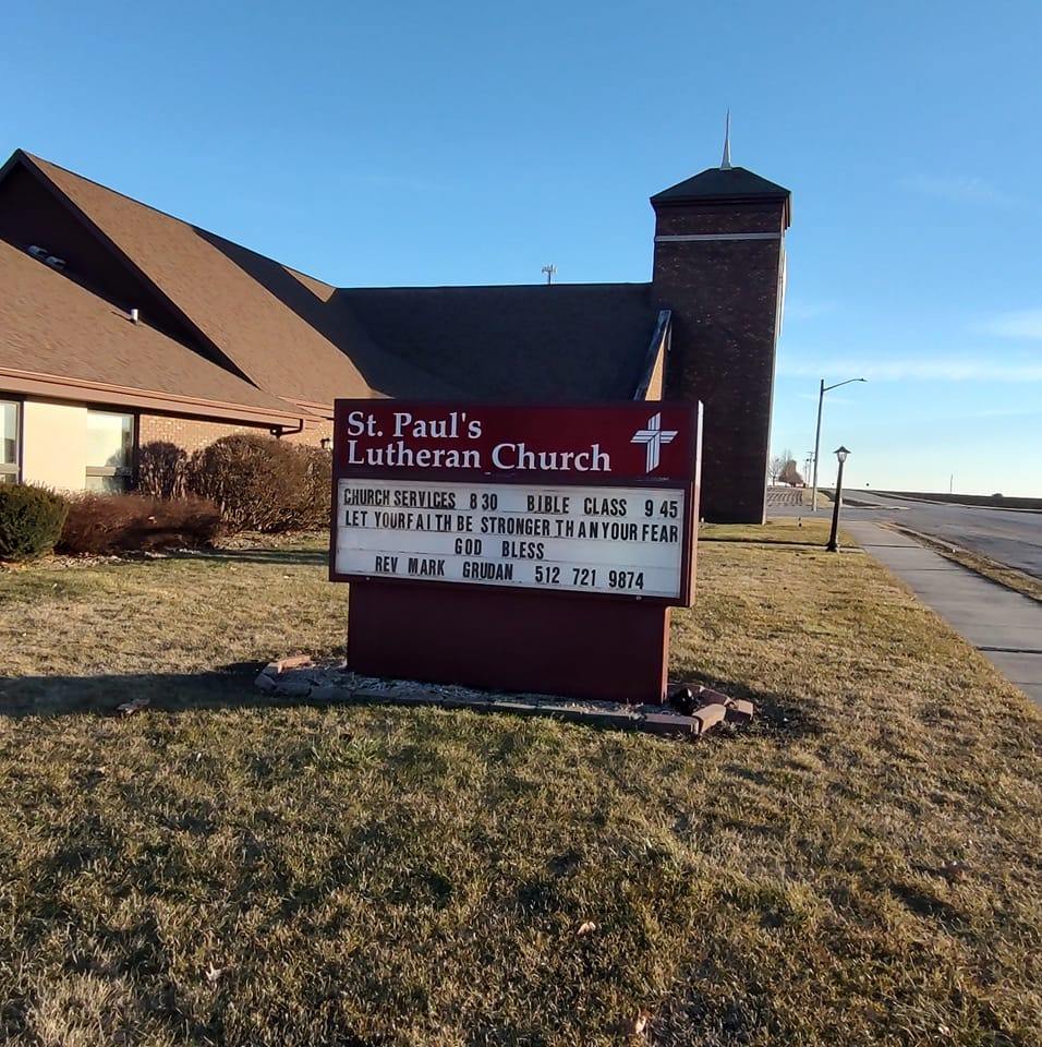 St. Paul's Lutheran Church Sign